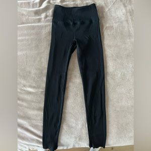 Carbon38 Ribbed 7/8 Leggings - Black - Size Small